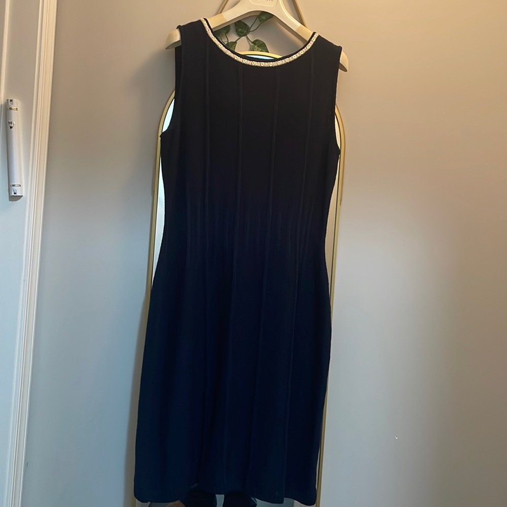 ST. JOHN SPORT Wool sleeveless dress Navy Size 8